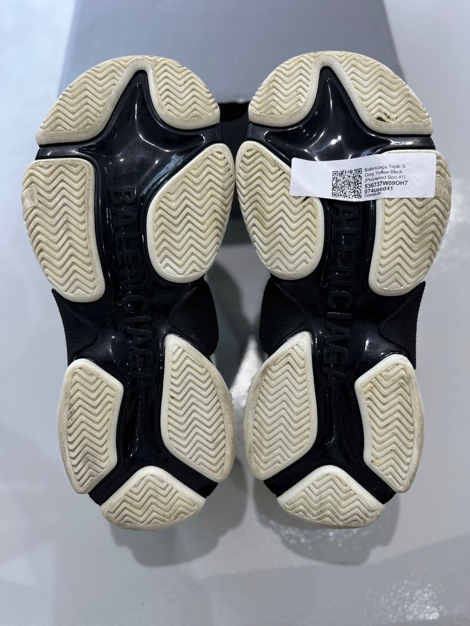 Balenciaga Triple S Grey Yellow Black - Pre-Owned Size 41