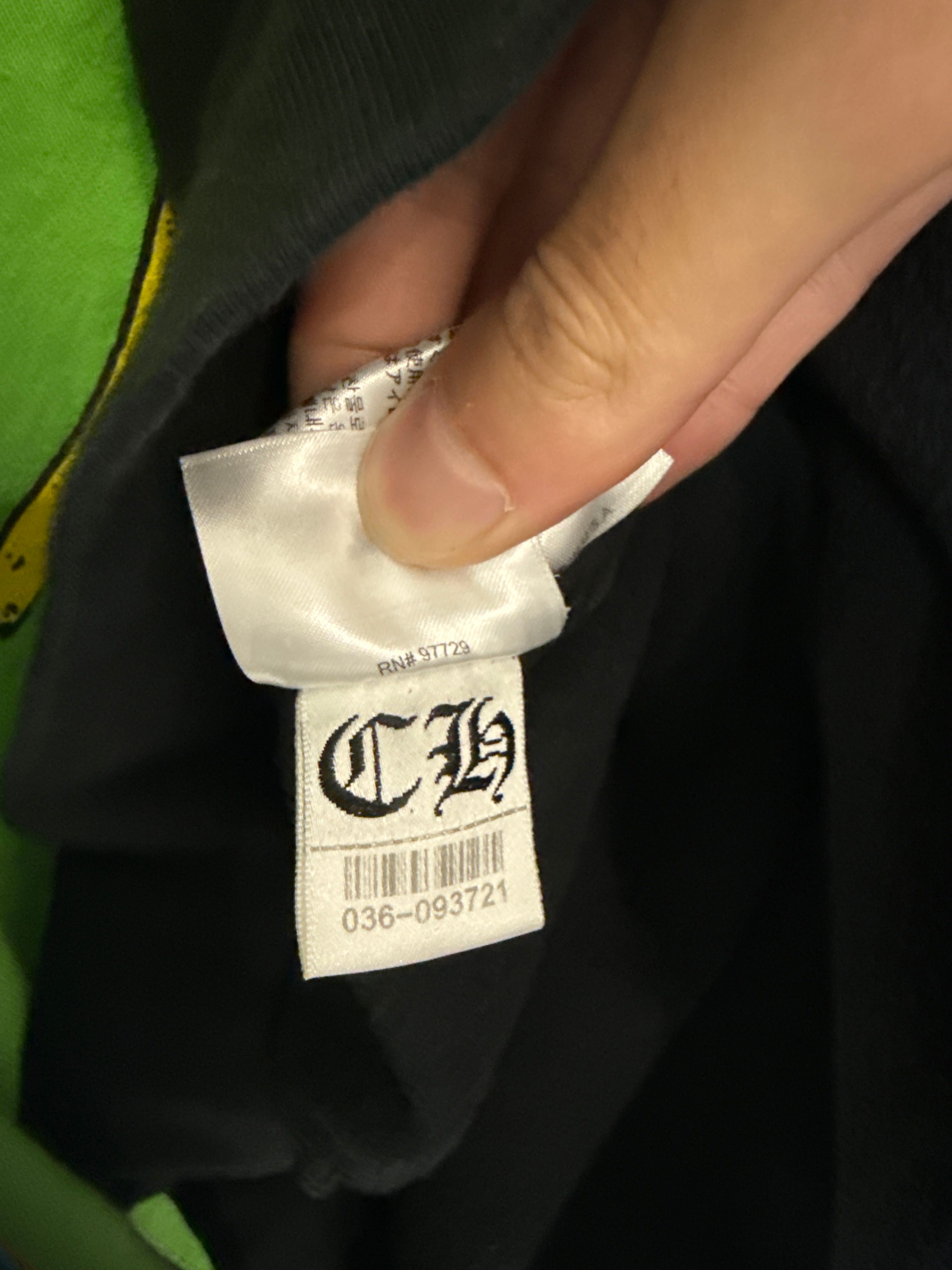 Chrome Hearts Neck Logo Crewneck Black/White (Preowned Size S) - Pre-Owned
