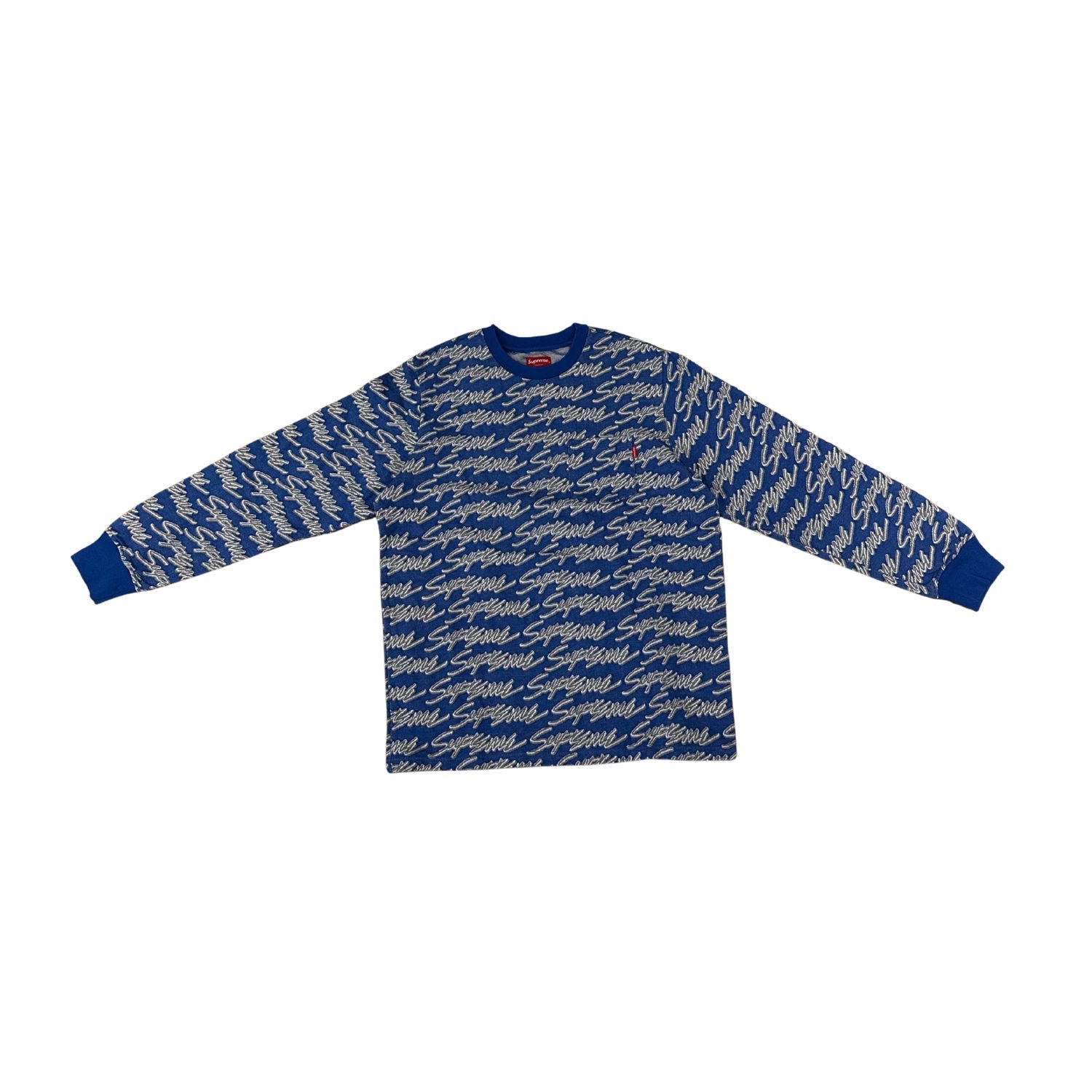 Supreme Script Logo L/S Pocket Tee - Pre-Owned Size M