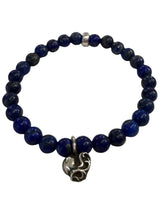 Chrome Hearts Heart Charm Bead Bracelet Navy - Lightly Used