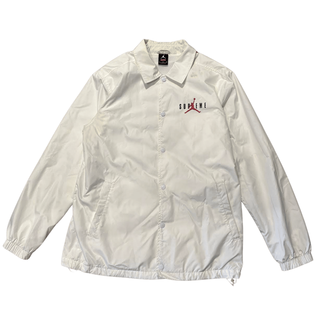 Supreme Jordan Coaches Jacket White - Pre-Owned Size L