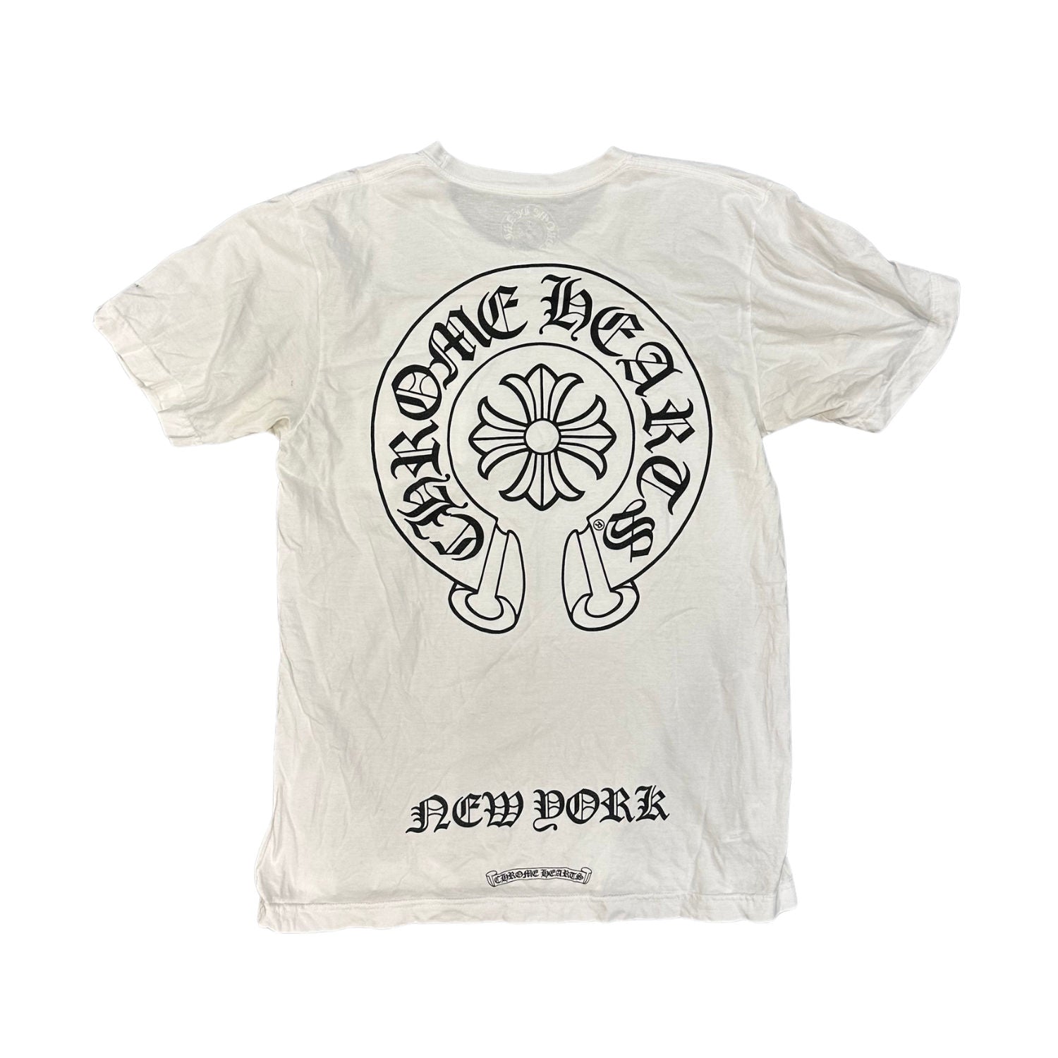 Chrome Hearts New York Exclusive Horseshoe T-Shirt White - Lightly Pre-Owned Size L