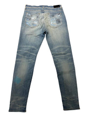 Amiri All Over Repair Jeans Clay Indigo