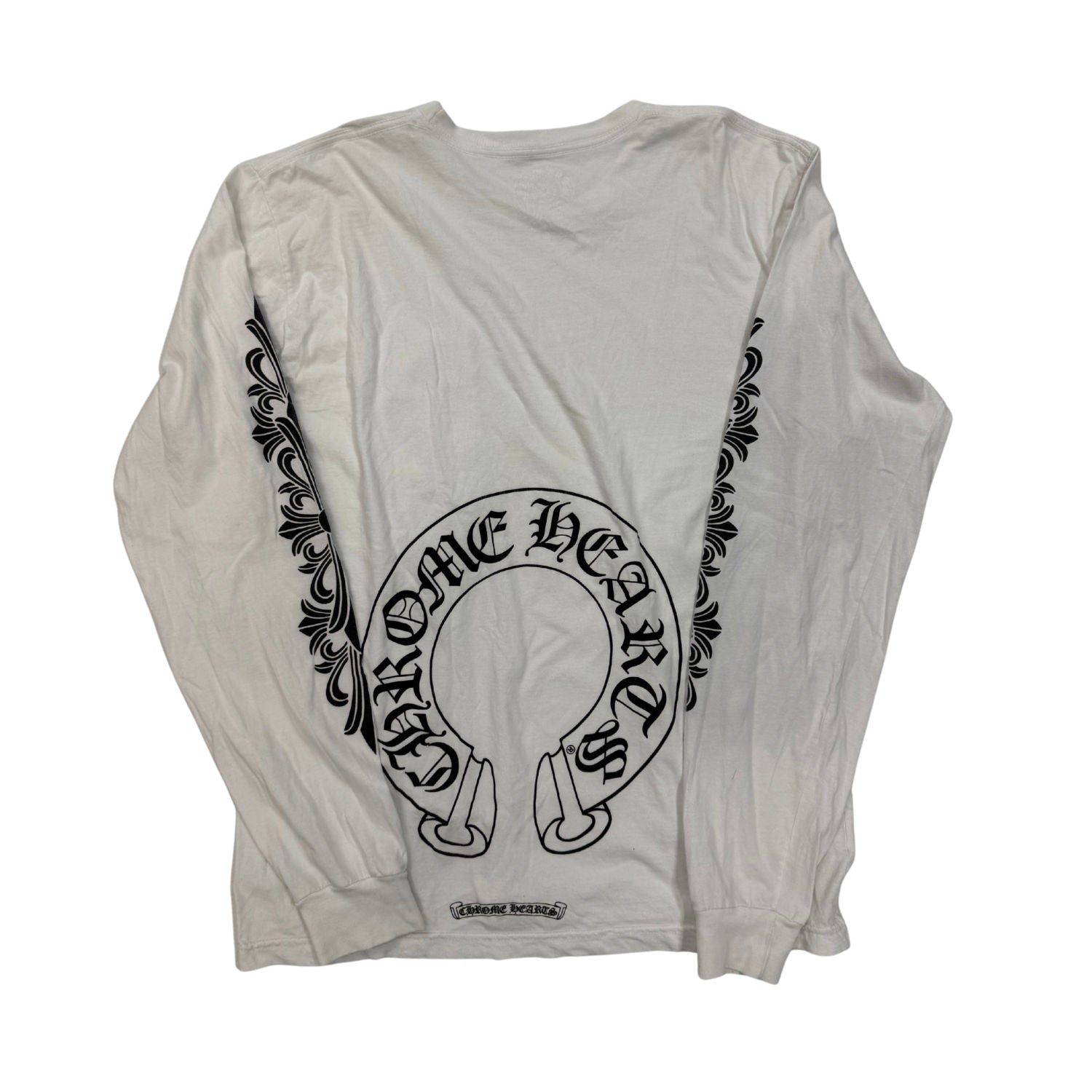 Chrome Hearts Floral Horseshoe L/S T-shirt White - Pre-Owned Size XL