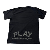 Comme des Garcons PLAY Double Hearts T-shirt Black (Preowned) - Pre-Owned