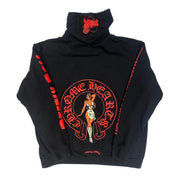 Chrome Hearts Deadly Doll Online Exclusive Hoodie Black/Red - Lightly Pre-Owned Size XL