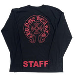 Chrome Hearts Horseshoe Staff Exclusive Long Sleeve Shirt Red - Lightly Pre-Owned Size L