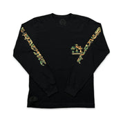 Chrome Hearts Camo Triple Cross Horseshoe L/S T-Shirt Black
