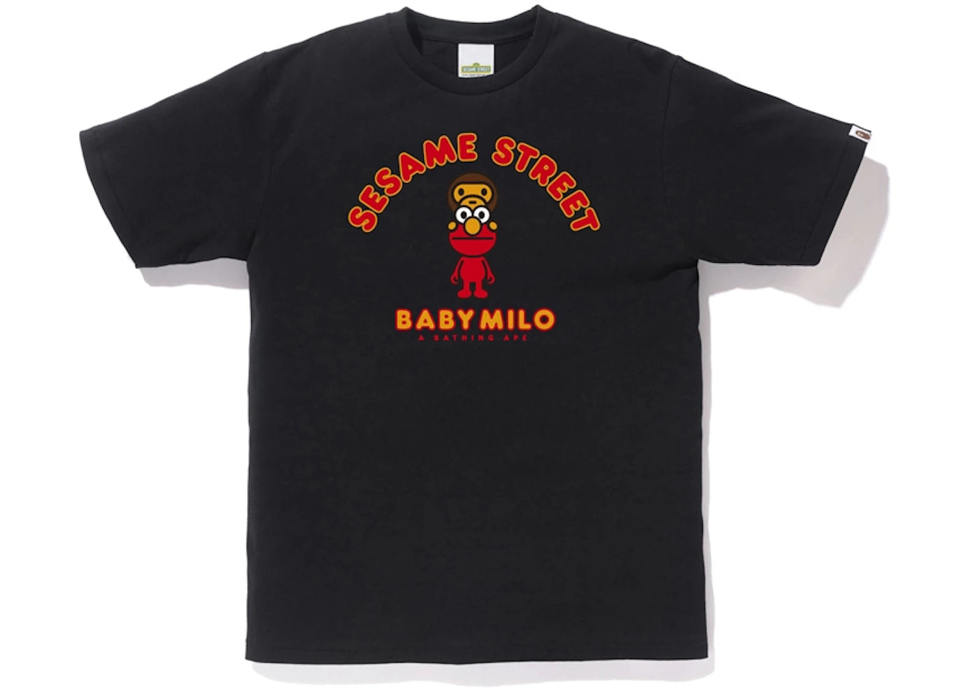BAPE x Sesame Street Milo & Elmo Tee Black (Lightly Used Size L) - Pre-Owned