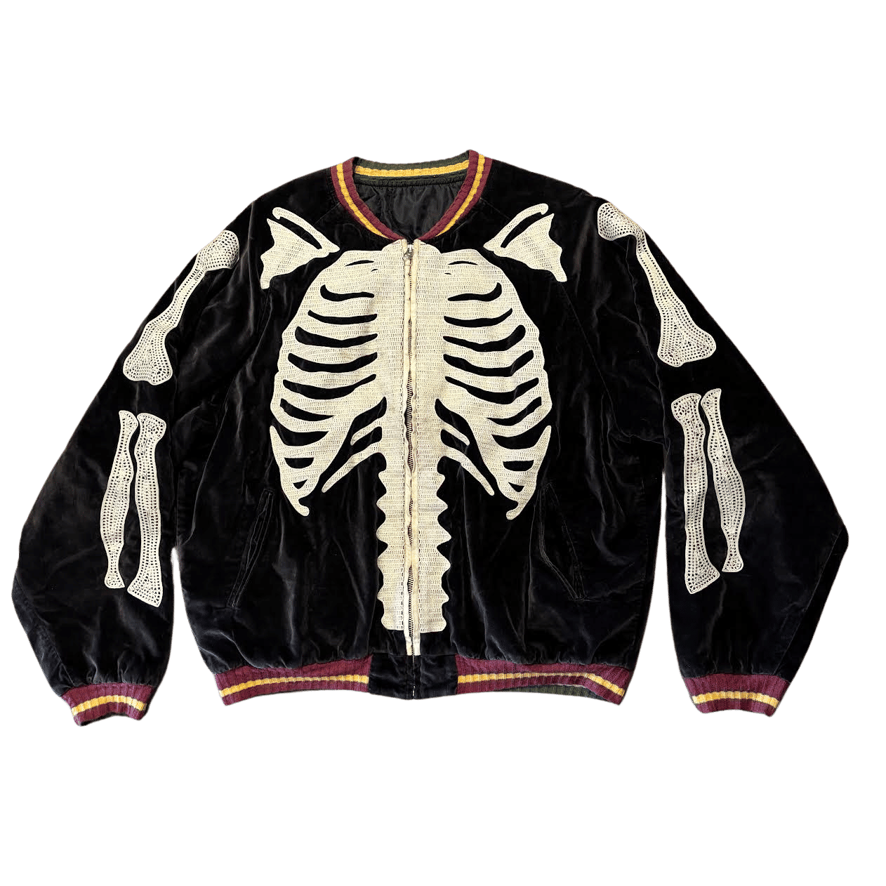 Kapital Kountry Bone Souvenir Bomber Jacket (Preowned Size 5, Fits L/XL)) - Pre-Owned