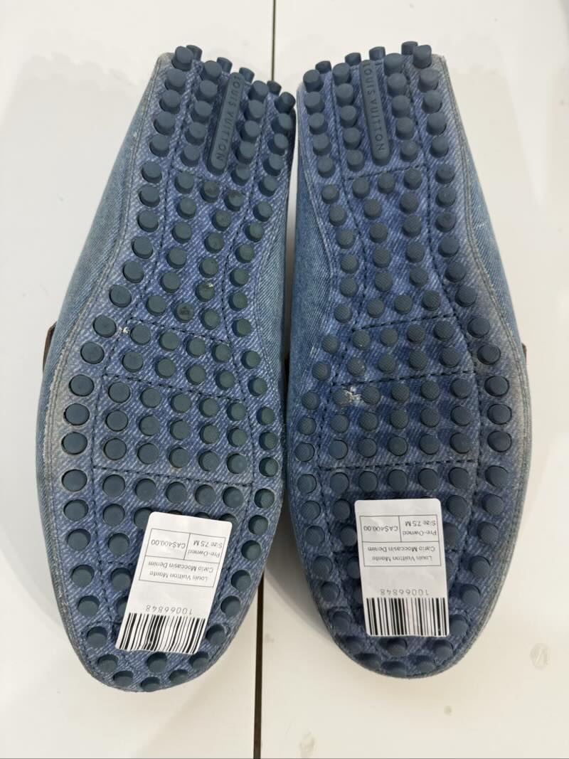 Louis Vuitton Monte Carlo Moccasin Denim - Pre-Owned Size 7.5 M