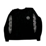 Chrome Hearts Cemetery Cross All Over Print Logo L/S T-Shirt Black - Pre-Owned Size XXL