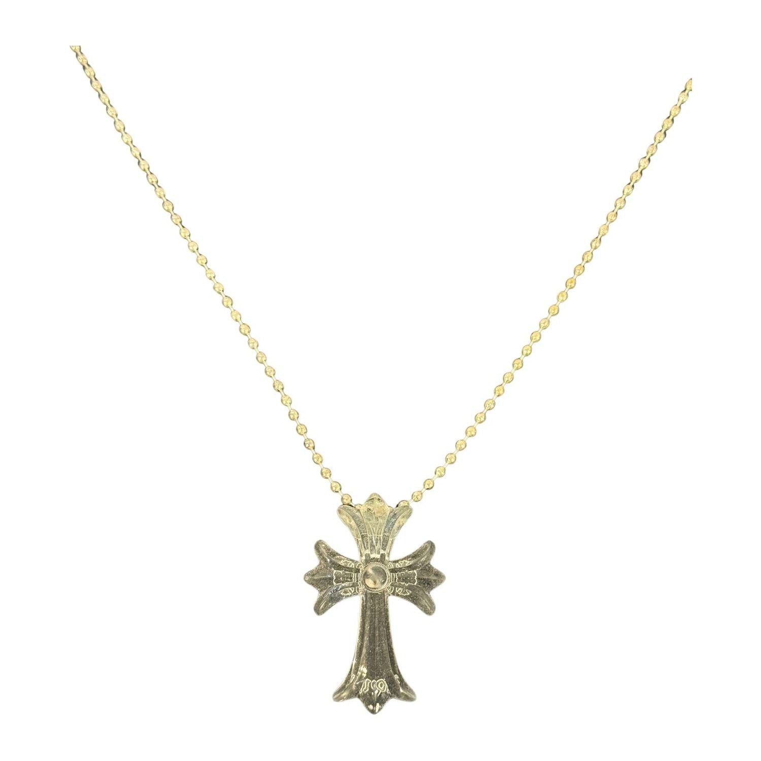 Chrome Hearts Silichrome Cross Necklace Clear - Lightly Used