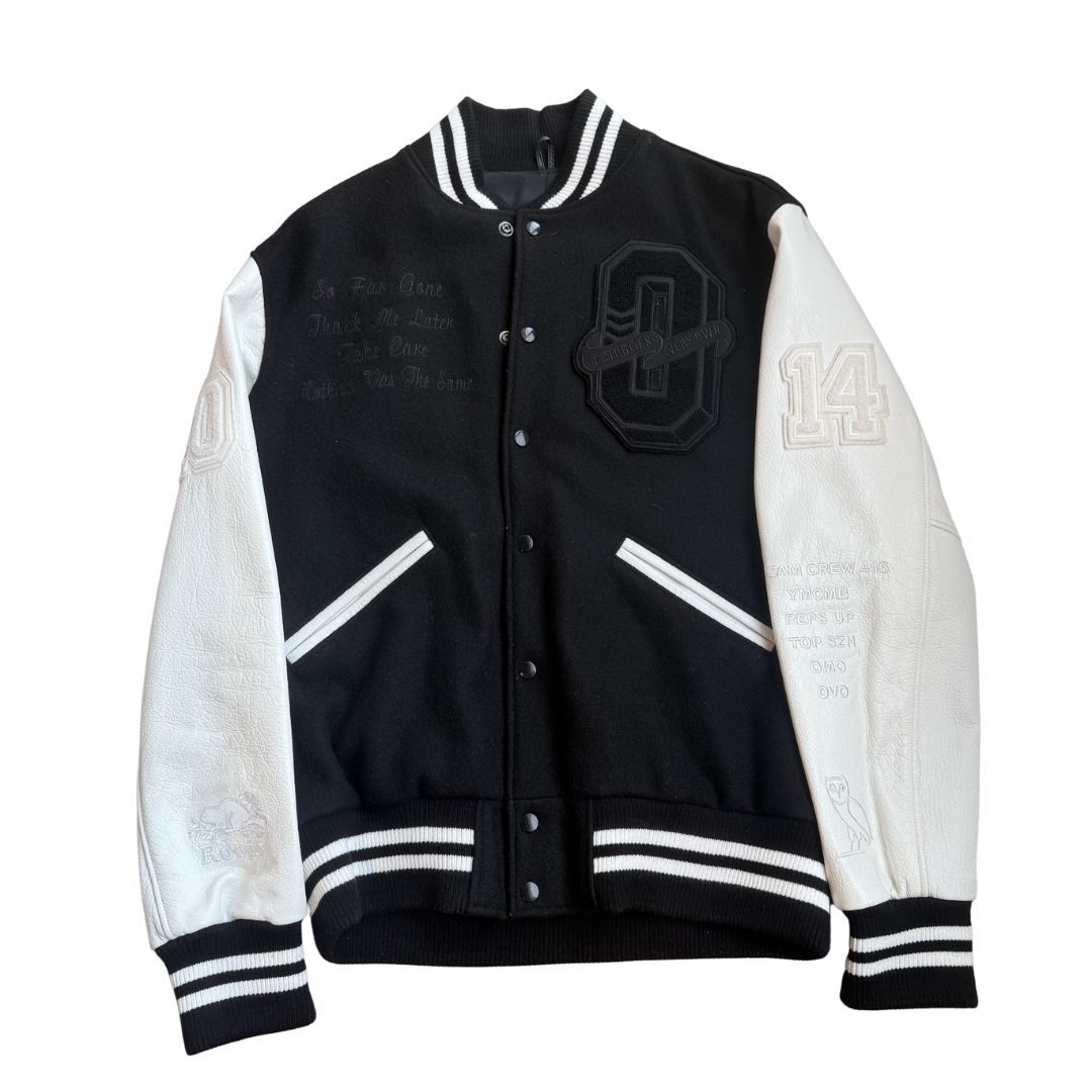 OVO x Roots Nothing Was The Same Tour Varsity Jacket Black (Lightly Used Size L) - Pre-Owned