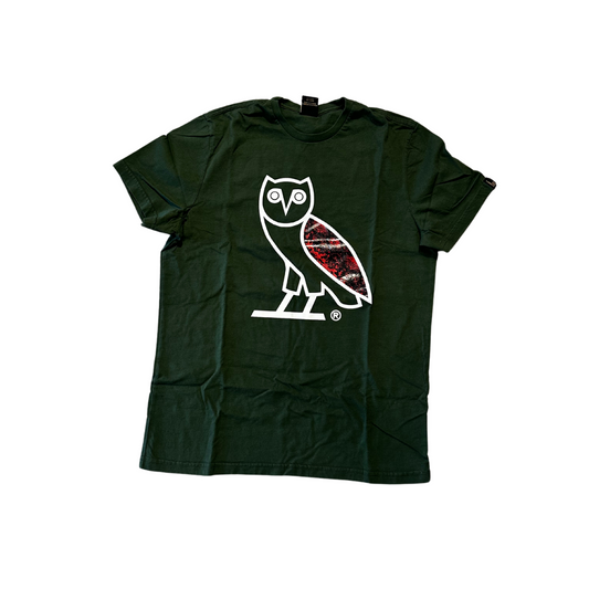 Ovo Red Snakeskin Owl Tee Green (Preowned)
