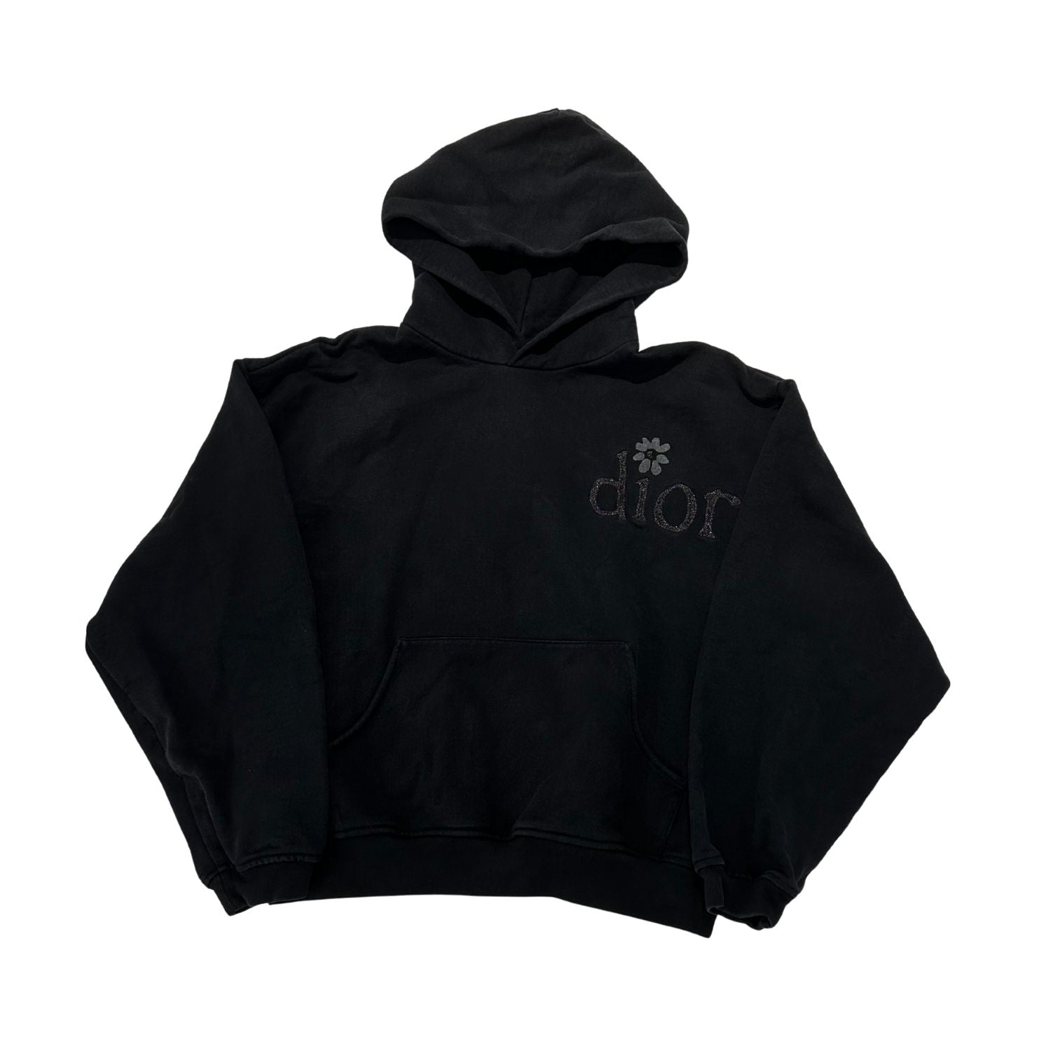 Dior x ERL Be Nice Fleece Relaxed Hoodie Black - Pre-Owned Size M