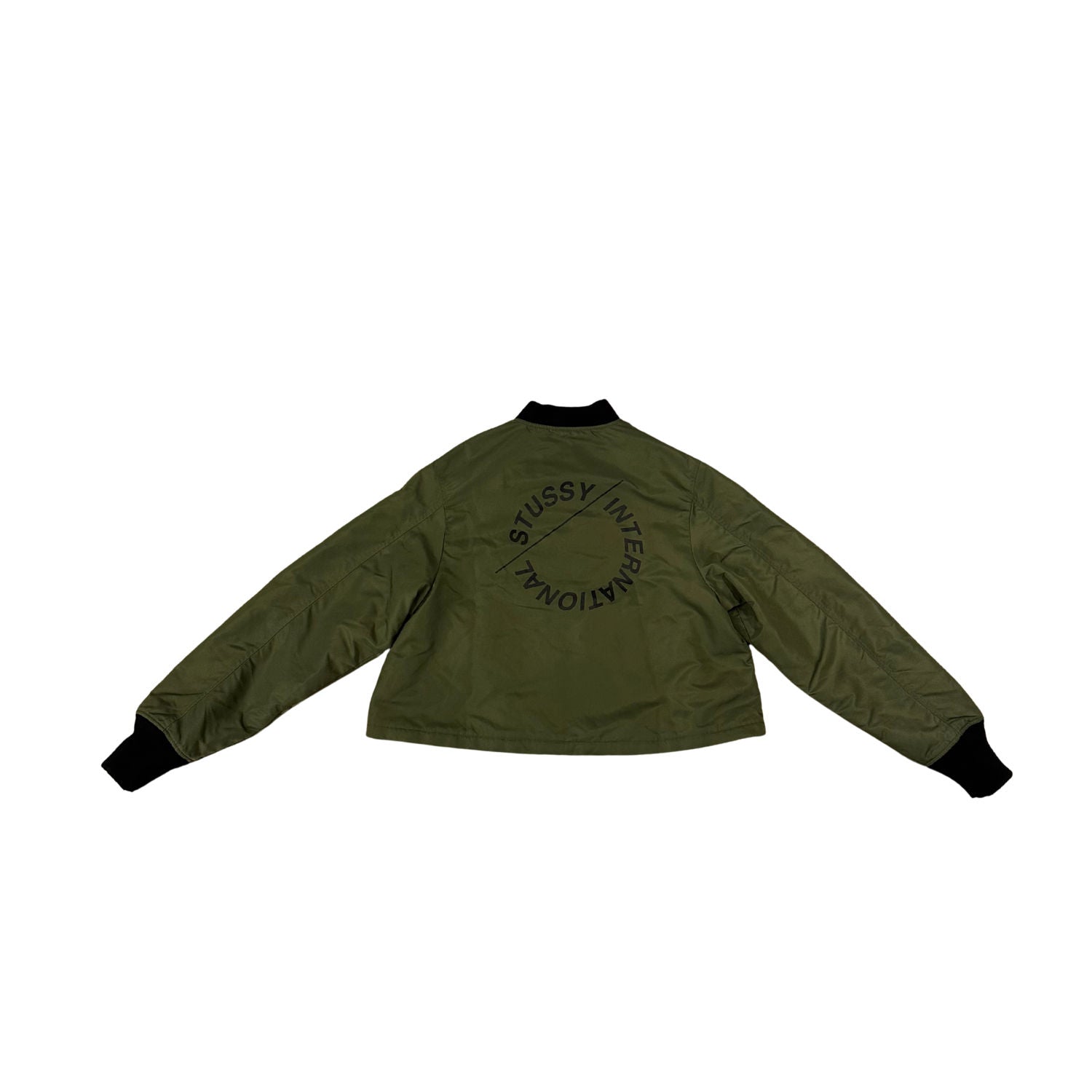 Stussy Olive Black Bomber Jacket - Pre-Owned Size S