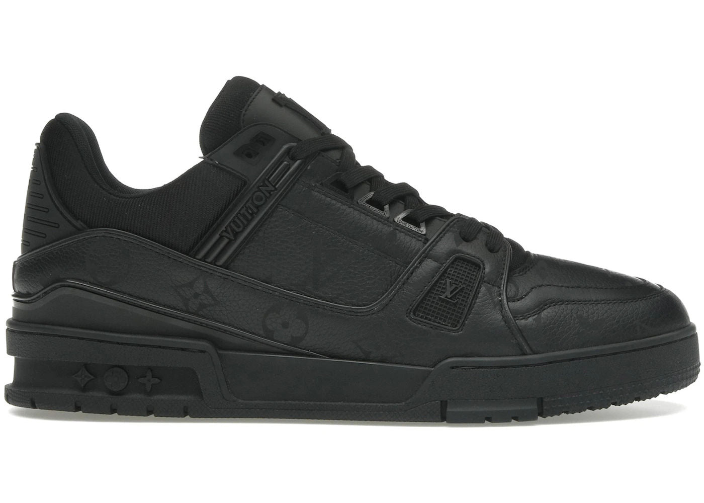 Louis Vuitton LV Trainer Black Monochrome - Pre-Owned Size 11M (No Box)