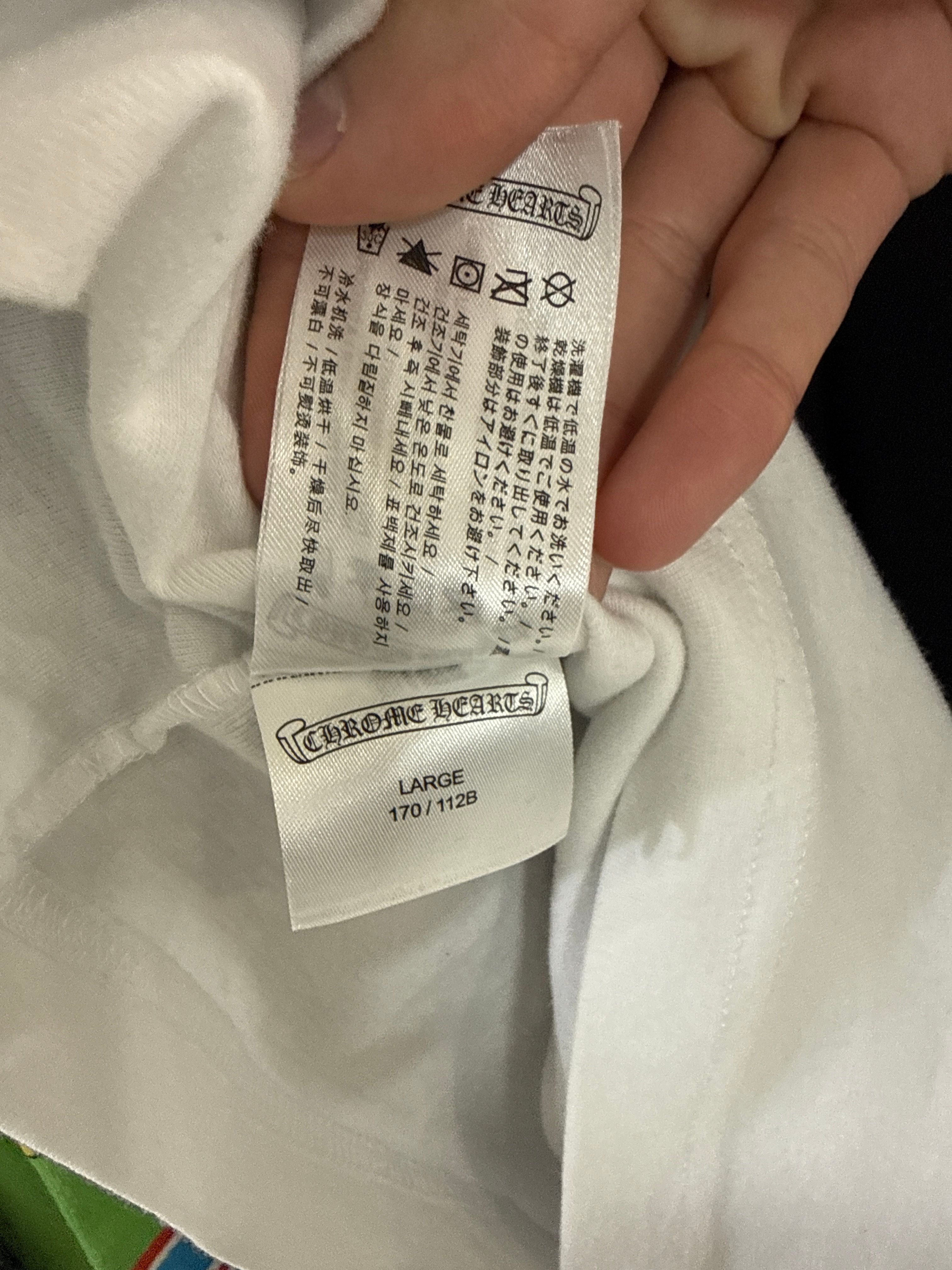 Chrome Hearts Horseshoe Baseball Shirt White/Black - Pre-Owned Size L