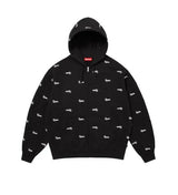 Supreme Repeat Zip Up Hooded Sweatshirt Black
