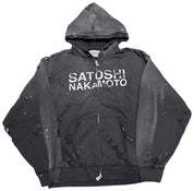 Satoshi Nakamoto Luke Fleece Zip-Up Hoodie Black
