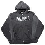 Satoshi Nakamoto Luke Fleece Zip-Up Hoodie Black