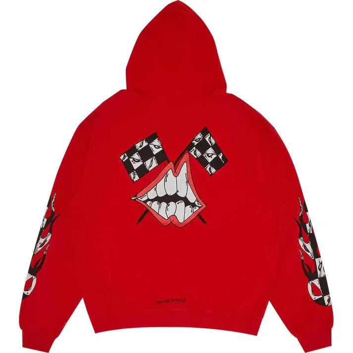 Chrome Hearts Matty Boy Chomper Flag Pullover Hoodie Red