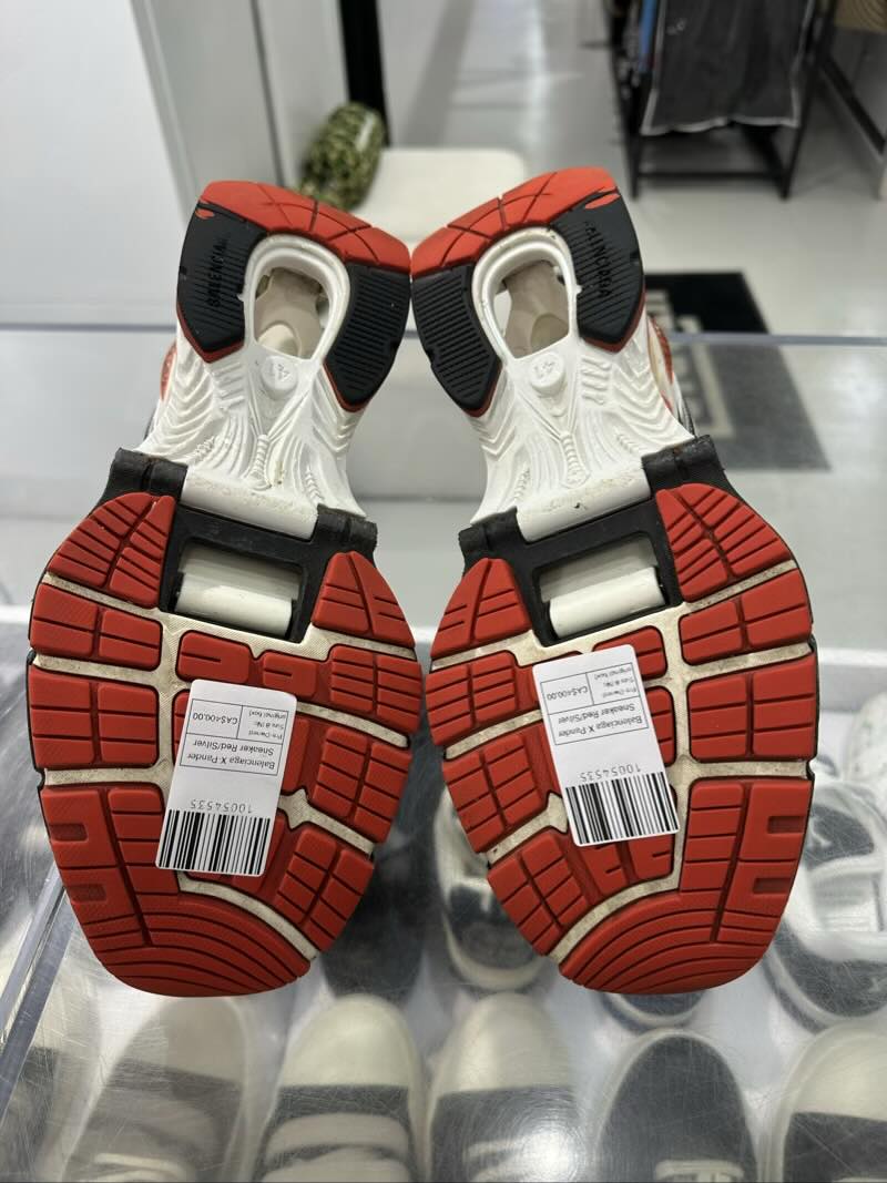 Balenciaga X-Pander Sneaker Red/Silver - Pre-Owned Size 8 (No original box)