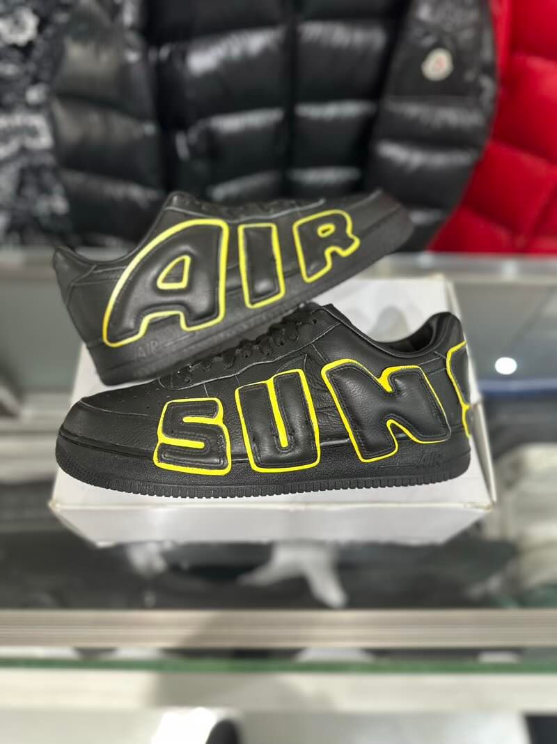 Cactus Plant Flea Market x Nike By You x Air Force 1 Low Black/Sunshine Yellow - Pre-Owned Size 12