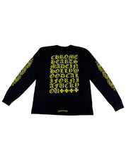 Chrome Hearts Eye Chart Floral L/S T-Shirt Black - Lightly Used Size XL