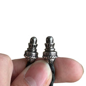 Chrome Hearts Leather Blade Boro Chip Black/Silver (32in) - Pre-Owned