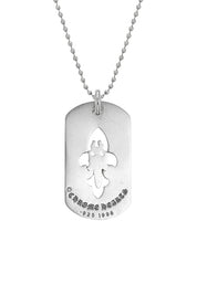 Chrome Hearts Dagger Dog Tag Pendant with 30in Ball Chain