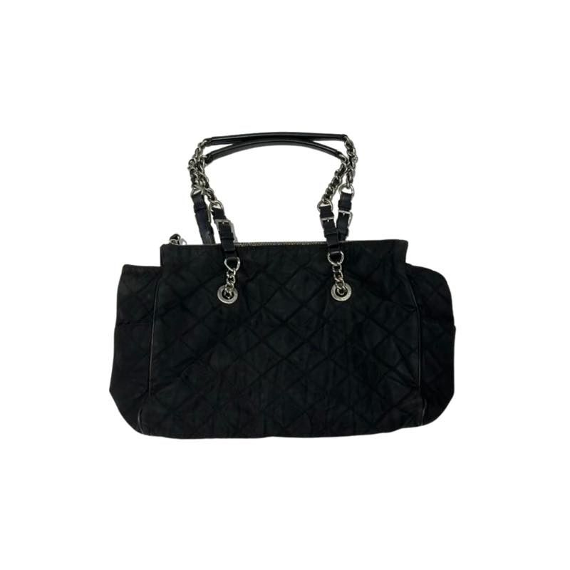 Prada Tessuto Metallo Quilted Black Synthetic Shoulder Bag - Pre-Owned