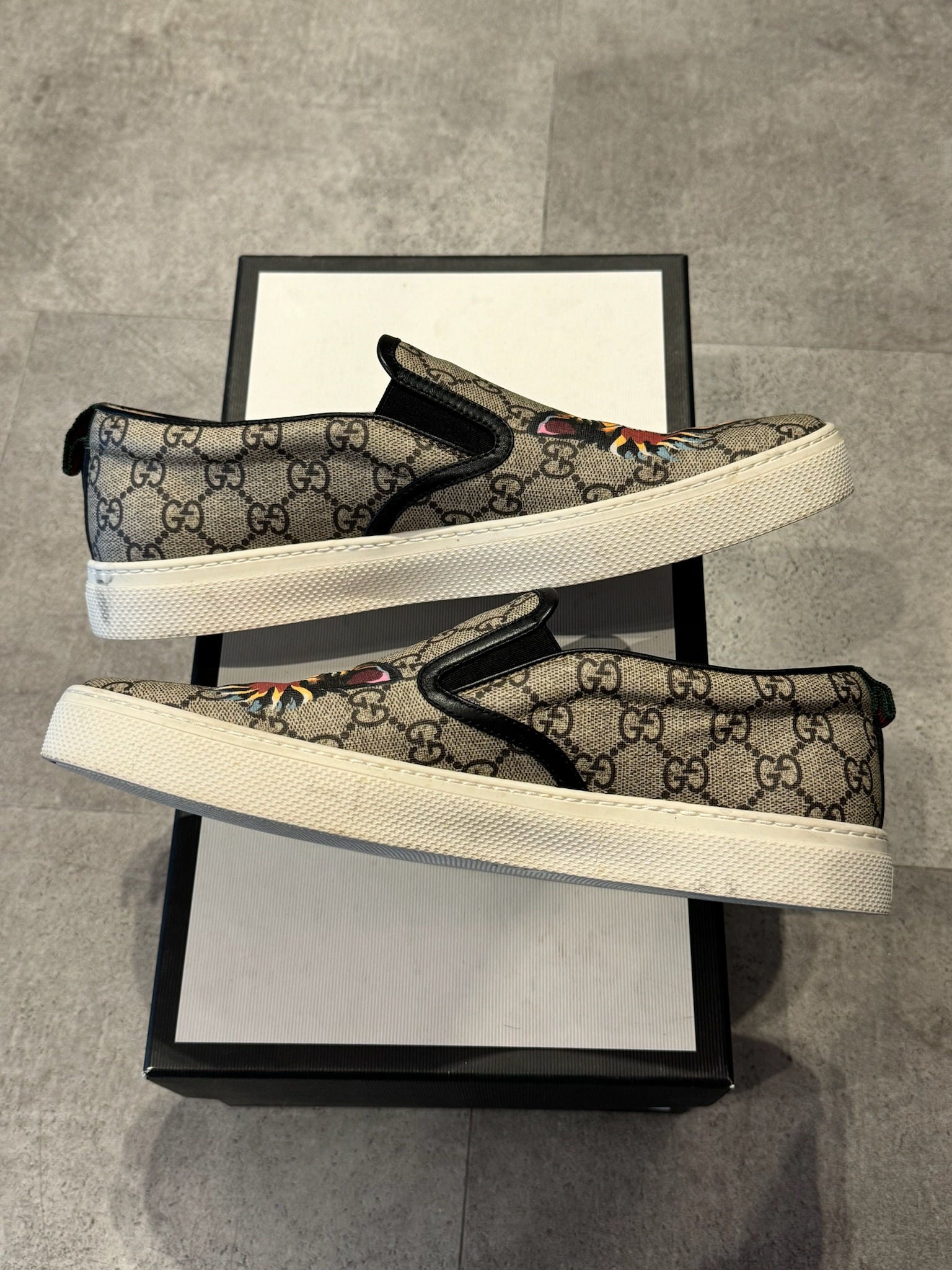 Gucci GG Supreme Angry Cat Slip-On - Pre-Owned Size G8/US9