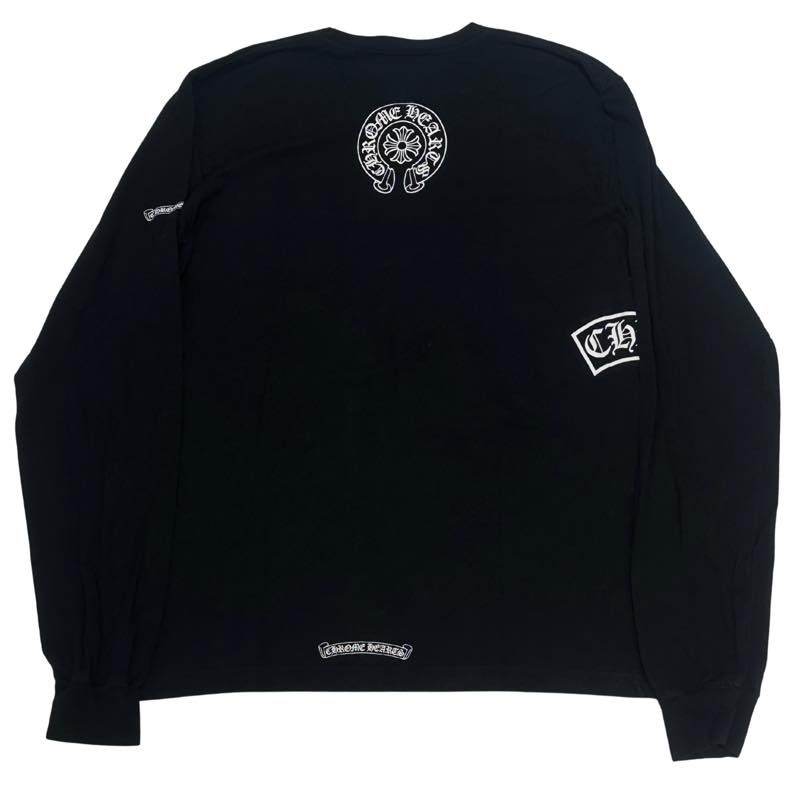 Chrome Hearts Side T-Bar Logo Horseshoe L/S T-Shirt Black - Pre-Owned Size M