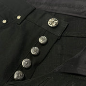 Chrome Hearts Fleur Knee Straight Leg Jeans