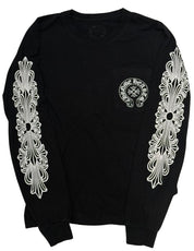 Chrome Hearts Horseshoe Floral L/S T-Shirt Black - Lightly Pre-Owned Size XS