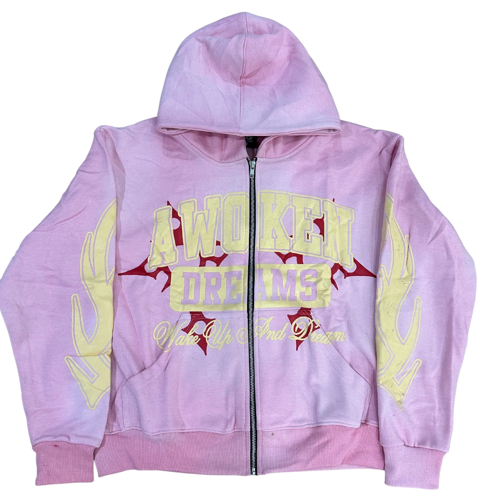 Awoken Dreams V1 Zip-Up Hoodie Pink