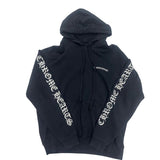 Chrome Hearts Scroll Logo Pullover Hoodie Black - Pre-Owned Size L