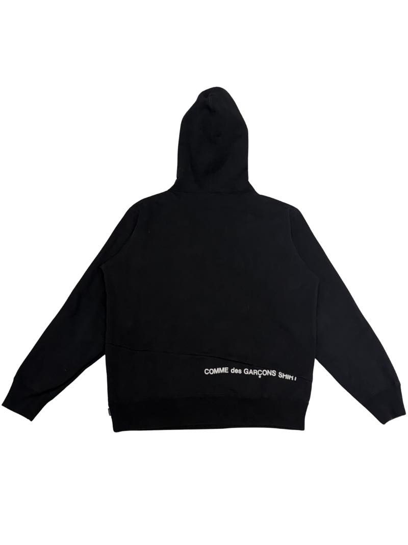 Supreme Comme Des Garcons SHIRT Split Box Logo Hooded Sweatshirt Black - Lightly Used Size S