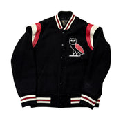 Ovo October's Very Own Black/Red Varsity Jacket - Pre-Owned Size XL
