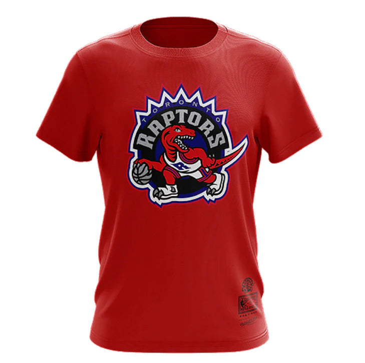 Toronto Raptors Mitchell & Ness Dino Dribble Classic Logo T-Shirt Red