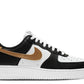 Nike Air Force 1 Low Black White Metallic Gold (Preowned)