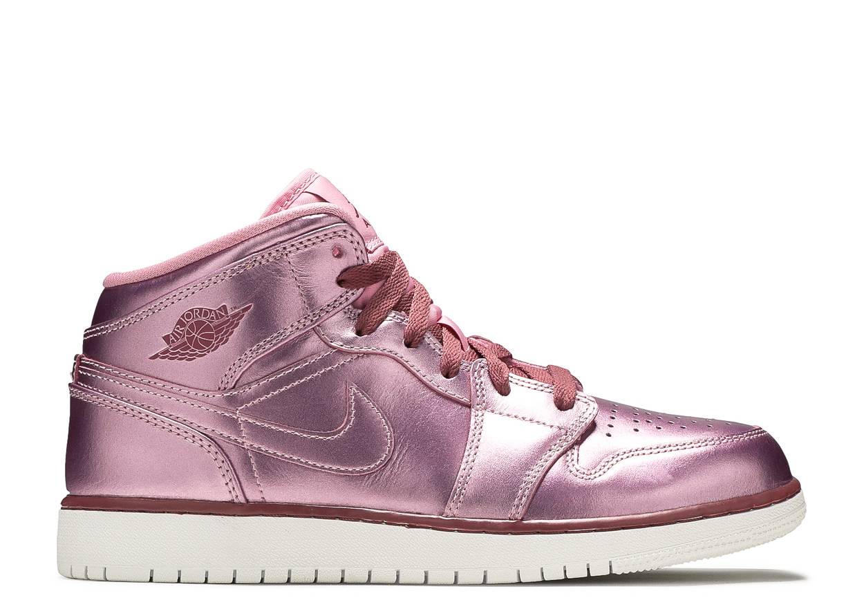 Jordan 1 Mid Pink Rose (GS) (Preowned)