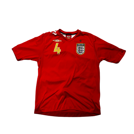 Umbro England 4 Red/Gold Gerrard Jersey