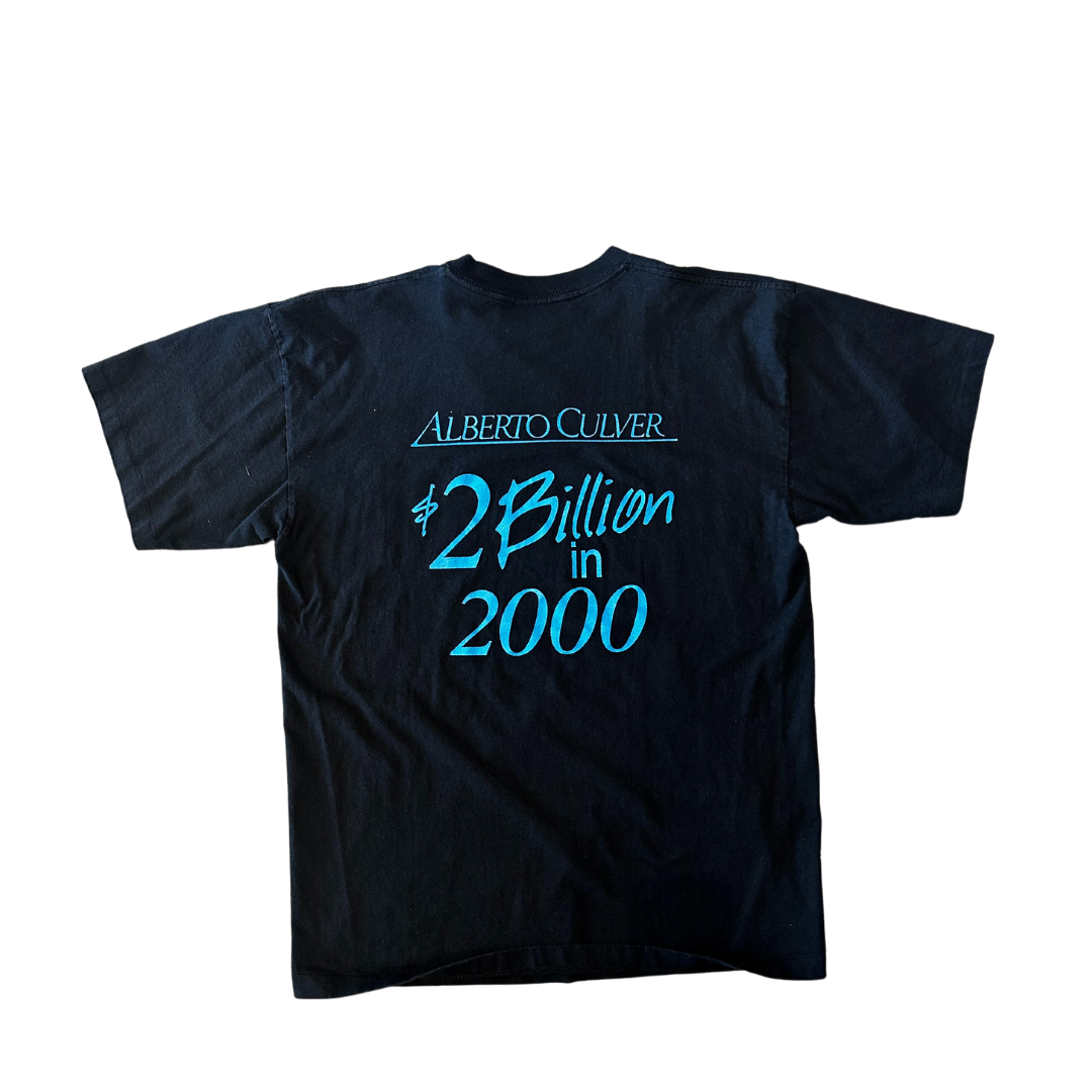 Vintage Black 2000 Alberto Culver $2 Billion Tee