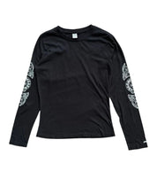 Chrome Hearts Vintage Horseshoe Floral Sleeve L/S T-Shirt Black
