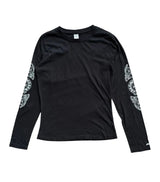 Chrome Hearts Vintage Horseshoe Floral Sleeve L/S T-Shirt Black