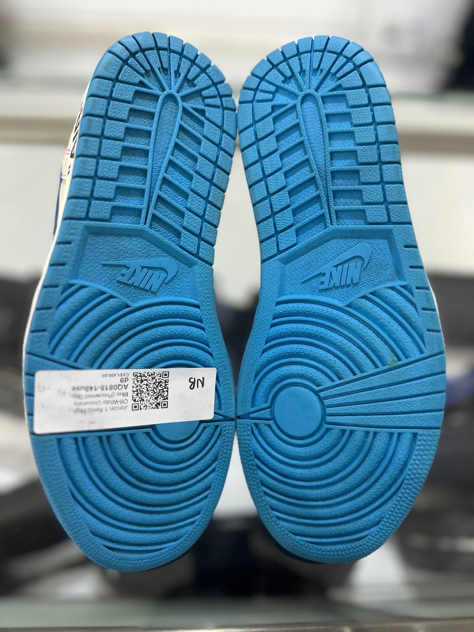 Jordan 1 Retro High Off-White University Blue - Pre-Owned Size 9