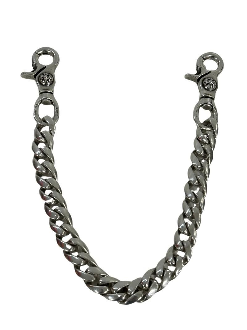 Chrome Hearts Double Lobster Clasp Cuban Link Wallet Chain (15.5 Inches) - Gently Used